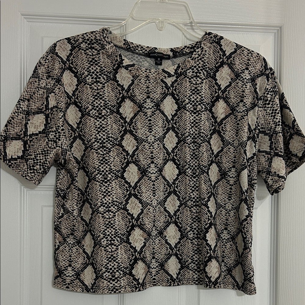 Snakeskin Print Women's Top